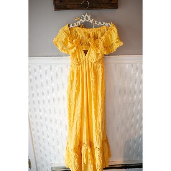 Free People Moonlight Ocean Maxi Dress Medium free-est Small NEW - Picture 4 of 5